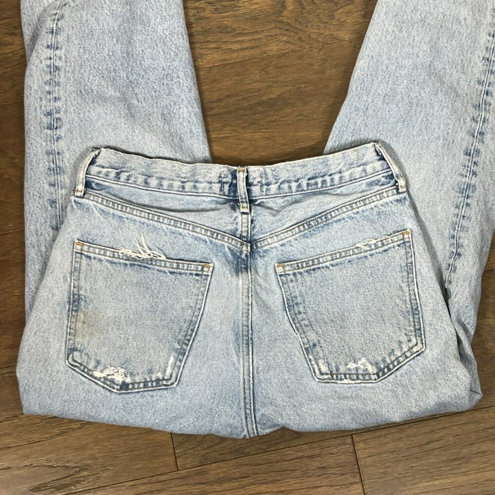 AGOLDE 90's Crop Distressed Jeans Blue Sz 27 A173-1206 - Picture 4 of 7